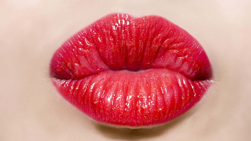 one person, young women, red, lips, adult, fashion, women, beauty, 4K, human face, body part, kissing, human mouth, human lips, positive emotion, beautiful woman