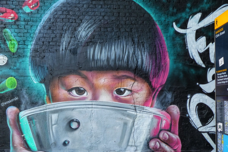 front view, people, one person, human, collage, modern art, person, obscured face, child, looking at camera, head, body part, portrait, boy, brick, males