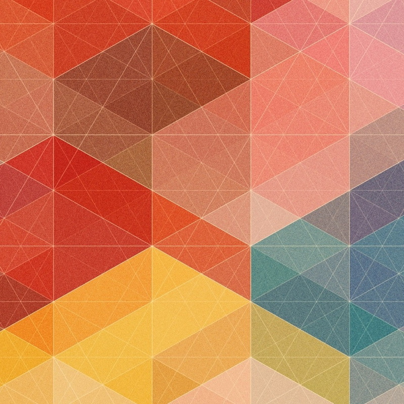 480P, tiled floor, design, art and craft, geometric shape, multi colored, full frame, Simon C. Page, indoors, close-up, backgrounds, orange color, green color