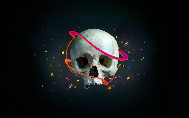 720P, carnival - celebration event, celebration, canine, animal themes, no people, dog, close-up, skull, animal, studio shot, multi colored, one animal