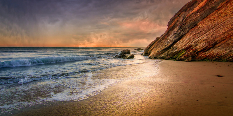 Let Me, water, dusk, seascape, outdoors, coastline, sea, water  waves, Forget, coast, sky, sunset, landscape, Ne, gold, sea waves, travel, beach, er, 2K