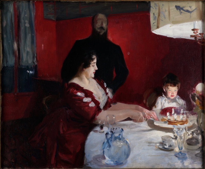girls, John Singer Sargent, men, women, parent, togetherness, adult, people, group of people, 2K, sitting, classic art, table, offspring, glass, indoors