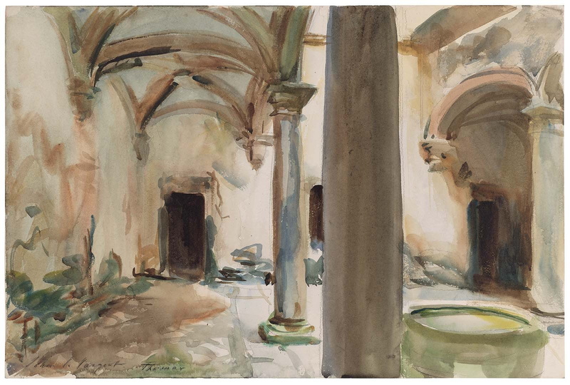 720P, day, male likeness, spirituality, art and craft, statue, colonnade, representation, creativity, religion, John Singer Sargent, transfer print, belief