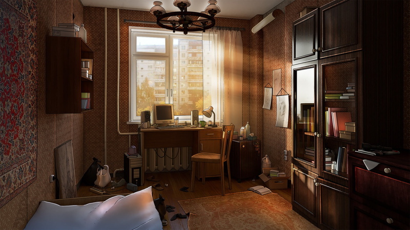 interior, 1080P, mess, Tipical room in Russia in 90s