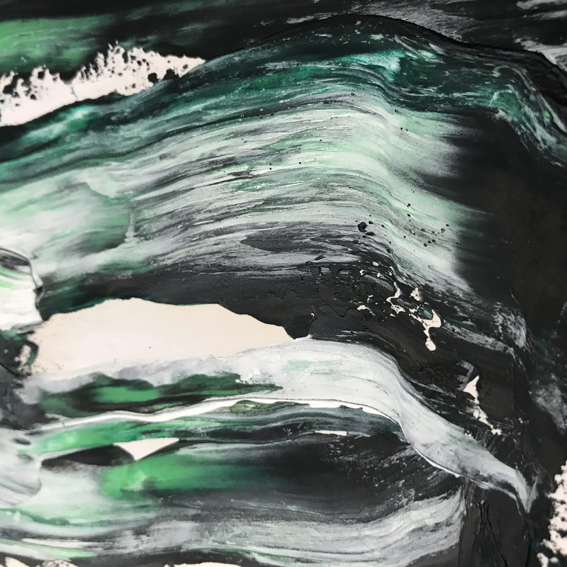 2K, day, painting, flowing, power in nature, emerald, nature, water, motion, sea, white, mess, land, untitled, black, art, scenics - nature, abstract