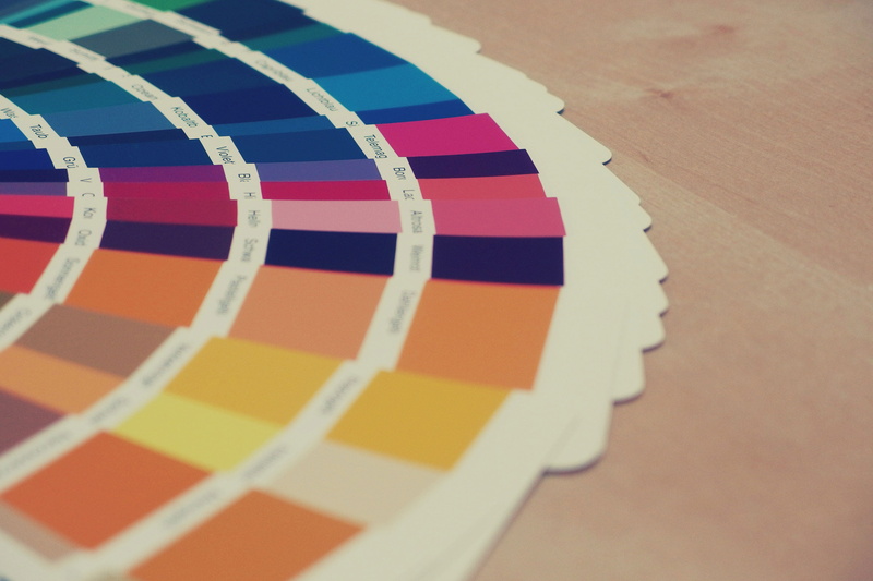 day, high angle view, colors, multi colored, swatch, striped, color swatch, shape, art and craft, cards, colours, paint, indoors, geometric shape, multicolored