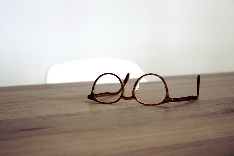 eyewear, glass - material, personal accessory, sight, eyes, indoors, close-up, single object, 1080P, dspecs, optical, absence, wooden table, positive emotion