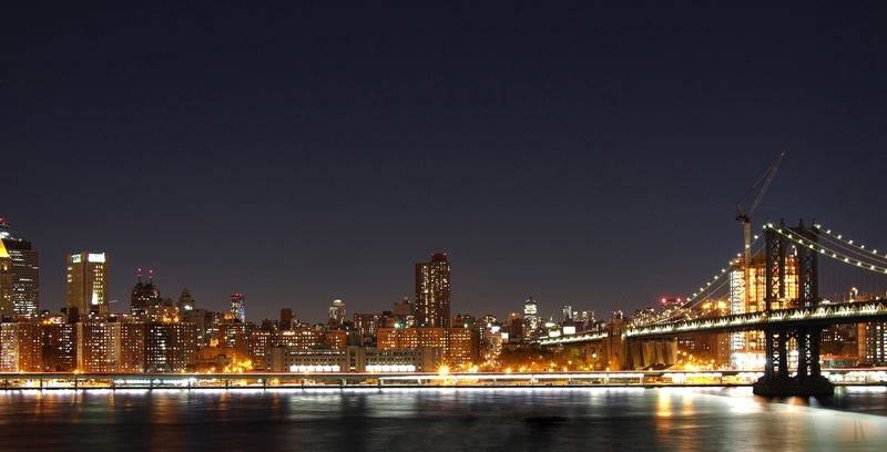 bridge - man made structure, outdoors, cityscape, long exposure, river, night, ny, manhattan, no people, office building exterior, building, built structure
