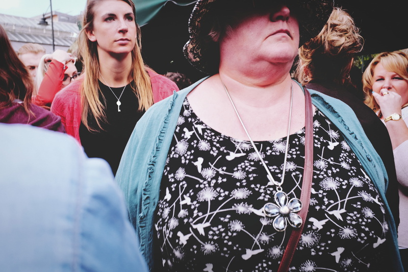 faces, london, young women, people, women, street, busy, real people, incidental people, teenager, hairstyle, adult, big small, young adult, borough market