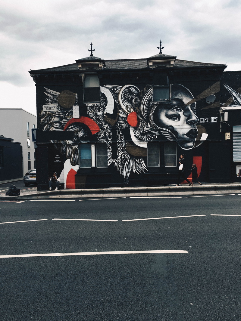 building, human representation, art, united kingdom, marking, built structure, street art, graffiti, london borough of camden, building exterior, outdoors