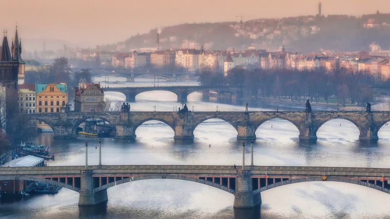 1080P, bridges, bridge, Prague, Czech Republic, photo, Bridges of Prague