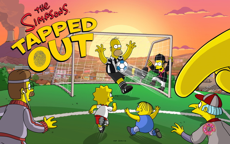 The Simpsons, Homer Simpson, Bart Simpson, soccer, Tapped Out, 2K, Ned Flanders