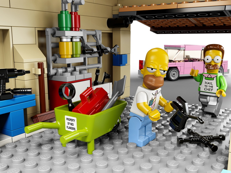 2K, garage, homer, lego, hd, simpsons, flanders, cartoon/comic, the