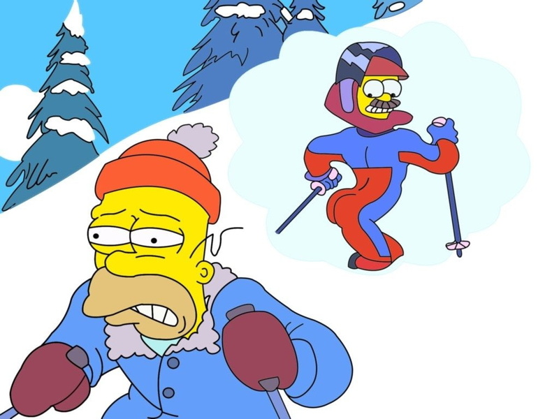 480P, homer, hair, Ned Flanders, teenager, The Simpsons, animal wildlife, nature, mammal, big cat, simpson, sky, cartoon, people, childhood, emotion, striped