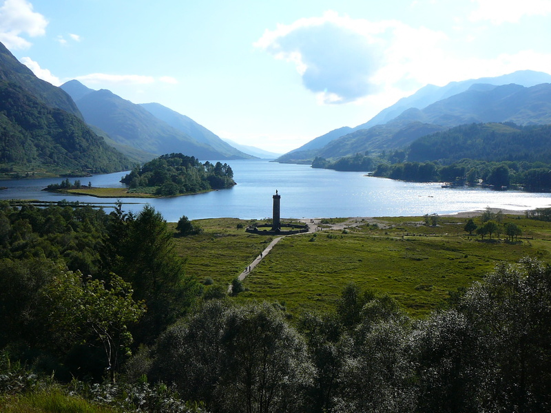 beauty in nature, tranquil scene, summer, monument, growth, loch, 2K, outdoors, no people, tourism, environment, landscape, attraction, scotland, cloud - sky