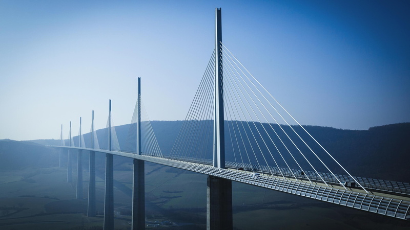 Millau Viaduct, bridge, France, 2K