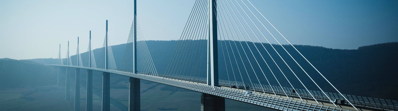 4K, France, Millau Viaduct, bridge, multiple display