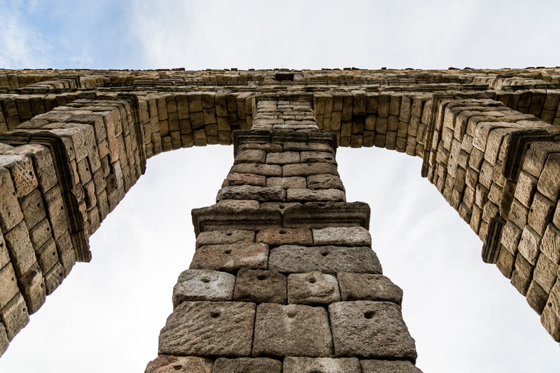 travel, architecture, old ruin, stones, stone wall, built structure, sky, tourism, 5K, archaeology, rome, nature, clouds, day, history, ancient, segovia