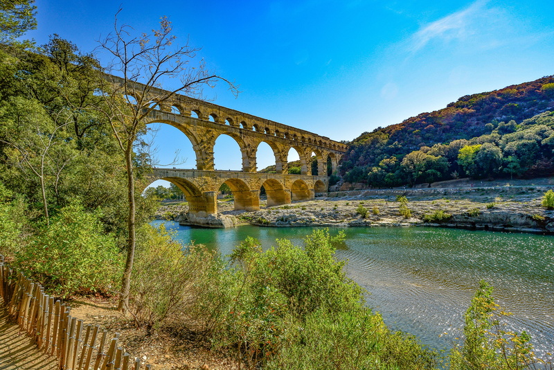 water, travel destinations, roman, architecture, history, arch bridge, wallpapeer, the past, plant, bridge - man made structure, bridge, built structure