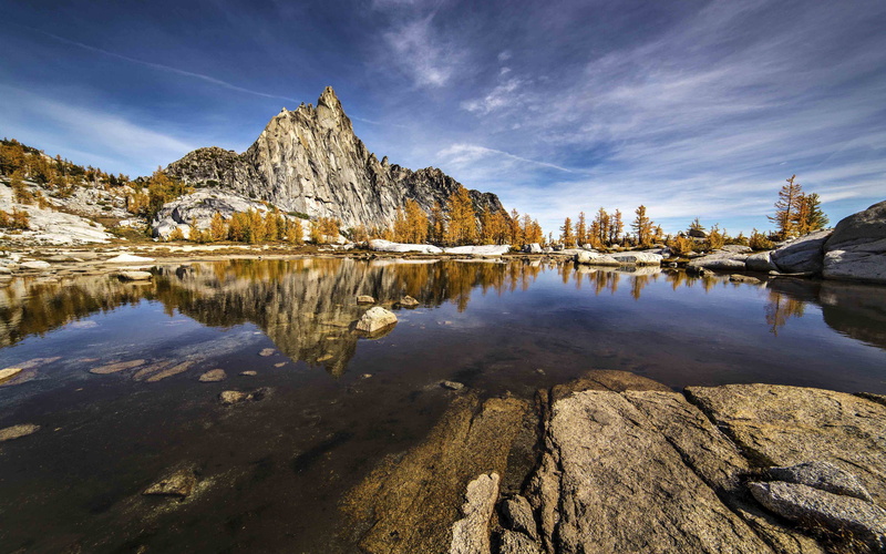 prusik, formation, tranquil scene, hd, rock - object, desktop, sky, scenics - nature, wilderness, tree, cloud - sky, enchantments, non-urban scene