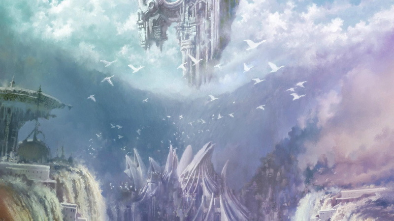 enchanted, 1080P, realm, mist, 3d and abstract, clouds, world, castle