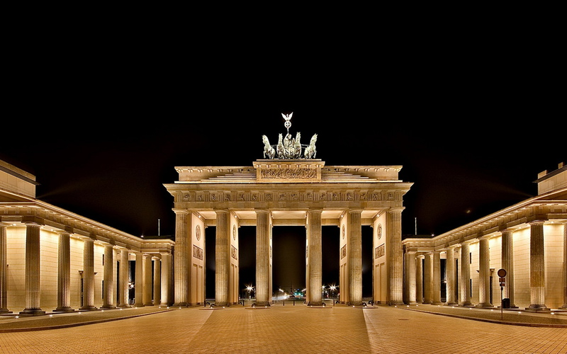 brandenburger, built structure, hd, the past, statue, berlin, travel destinations, tourism, night, gold, no people, architecture, architectural column