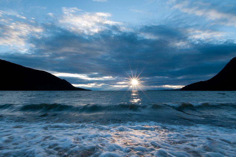sunset, lake baikal, surf, 1080P