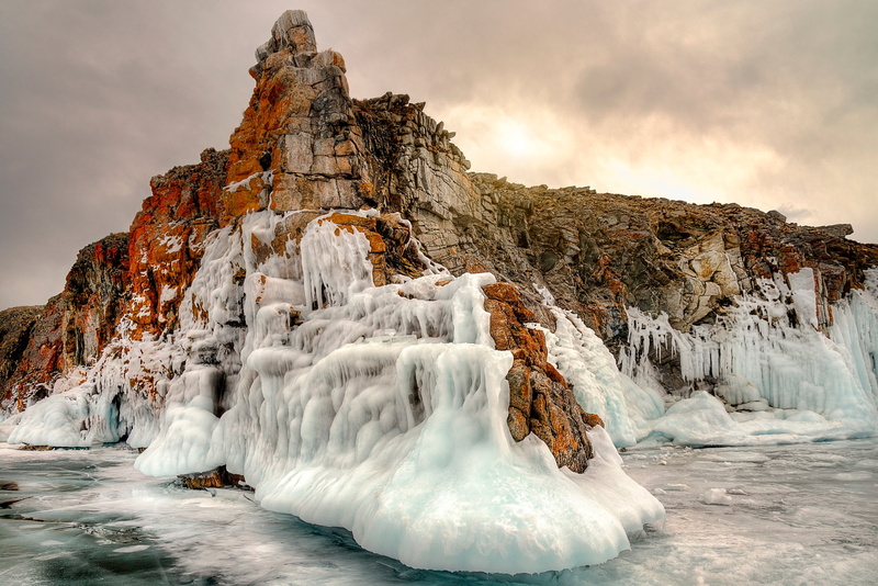 Baikal, ice, lake, stones, 1080P