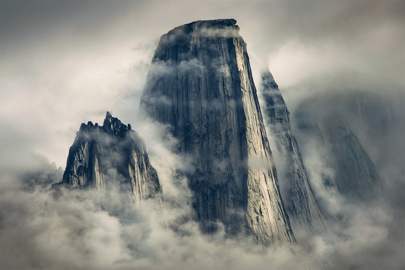 mist, 720P, cliff, landscape, mountains, Max Rive