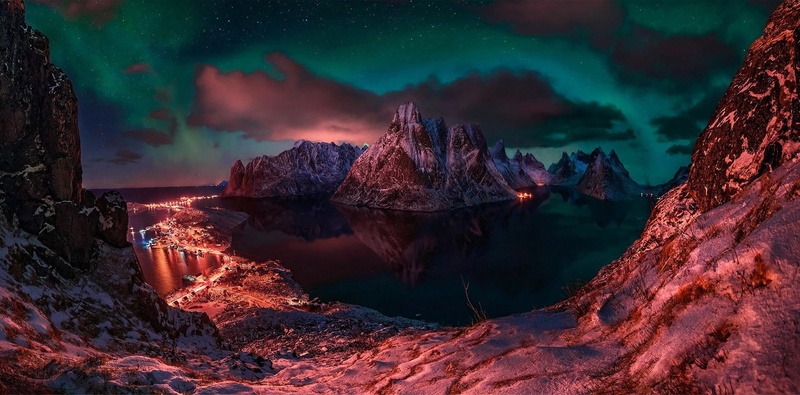 rock, astronomy, sky, no people, mountain, travel destinations, luminosity, scenics - nature, star - space, rock - object, power in nature, beauty in nature