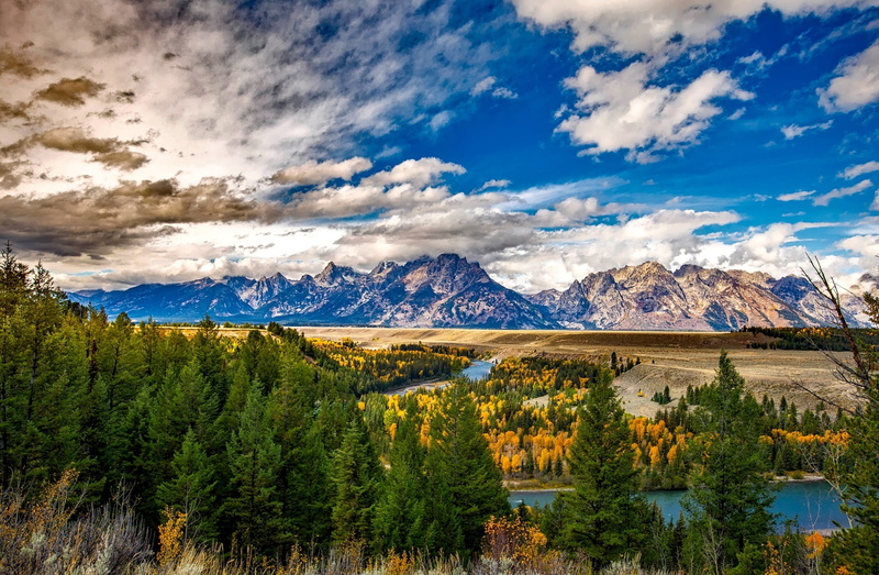 environment, non-urban scene, Wilderness, snowcapped mountain, Autumn, no people, Nature, formation, teton, Forest, Beautiful, green, park, nationalpark