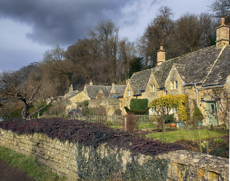 the past, house, cloud - sky, england, day, outdoors, countryside, nature, cotswold, grave, building exterior, tree, growth, tombstone, english, architecture