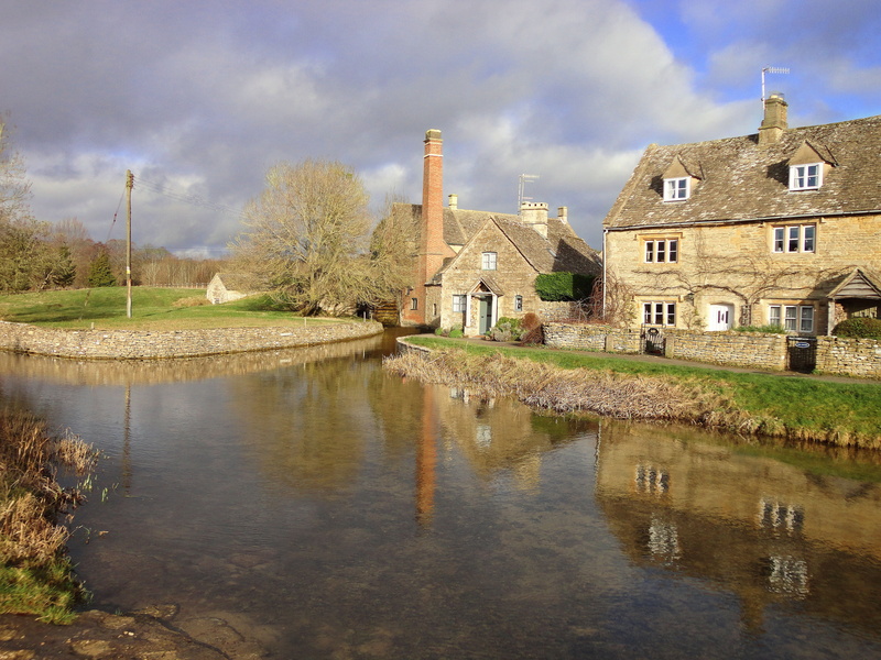 mill, sky, gloucester, history, the past, building exterior, building, architecture, reflection, 4K, plant, lower slaughter, cloud - sky, water, day, waterfront