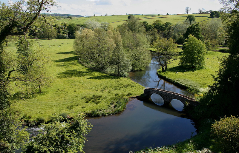 europe, height, sky, scenics - nature, green, reflection, bridge, non-Urban Scene, scenics, meadows, arches, rural Scene, warwickshire, landscape, 2K