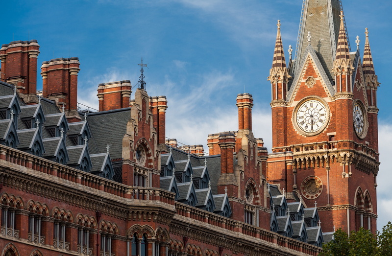 great britain, place of worship, ben, cloud - sky, 5K, cities, no people, travel, clock, day, religion, built structure, midland hotel, england, railroad stations