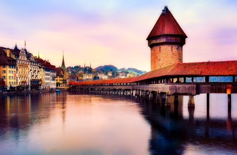 urban, built structure, water, river, travel destinations, building, lucerne, cloud - sky, sky, tourism, architecture, lake, bridge - man made structure
