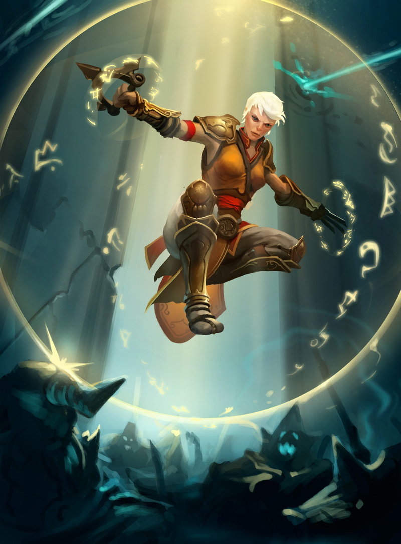 jumping, full length, adult, positive emotion, young adult, character, Monk (Diablo), beauty, anime, indoors, haired, women, female, beautiful people, people