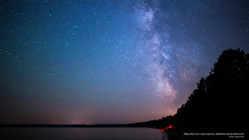 wisconsin, island, lake, milky, superior, madeline, 2K, Nature, way
