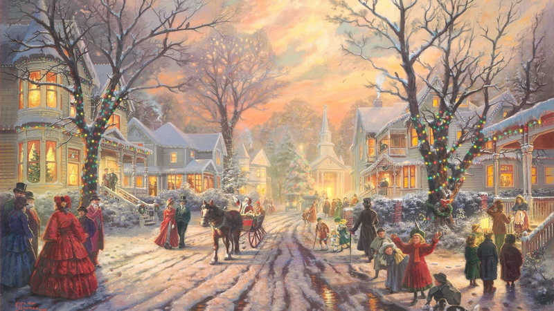 crowd, december, season, urban Scene, christmas Decoration, change, 1080P, tree, bare tree, cultures, travel Destinations, outdoors, town, building Exterior