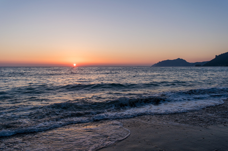 boats, idyll, heat, scenics - nature, idyllic, rest, sand, evening, holiday, tourism, outdoors, 5K, afterglow, romantic, rays, corfu, quiet, wave, ocean