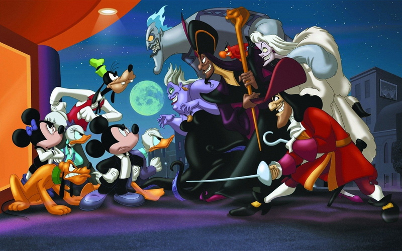 Disney, Collage, costume, Captain Hook, Goofy, Daffy Duck, celebration, arts culture and entertainment, male likeness, art and craft, 1080P, group of people