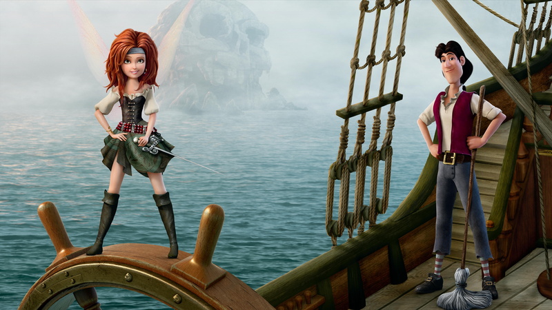 the wheel, nature, ship, Fairies, Captain Hook, sea, water, transportation, casual clothing, women, two people, young women, saber, sky, The pirate fairy