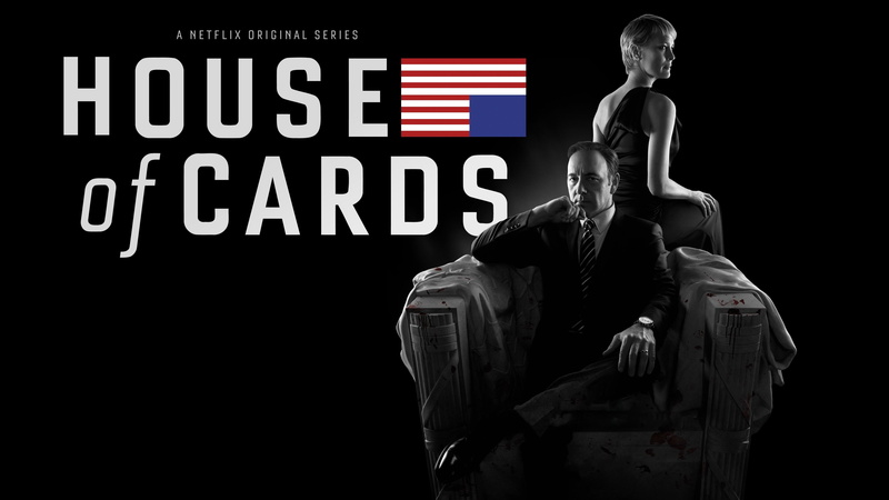 sitting, Robin Wright, TV, House Of Cards, Kevin Spacey, couple, American Flag, frank underwood, 4K, claire underwood, black background, Netflix
