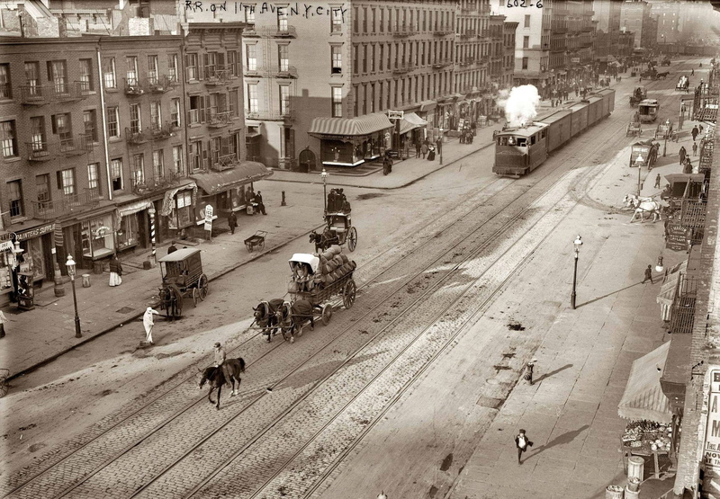 USA, city, sepia, street, New York City, 1080P