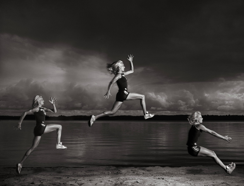 water, lifestyles, clothing, women, running, fitness model, young adult, people, jumping, sports, teenager, 4K, cloud - sky, vitality, human arm, mid-air