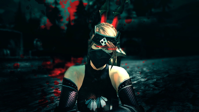 young women, hair, top, portrait, leisure activity, black, lifestyles, waist up, women, Tera, real people, video games, weapon, obscured face