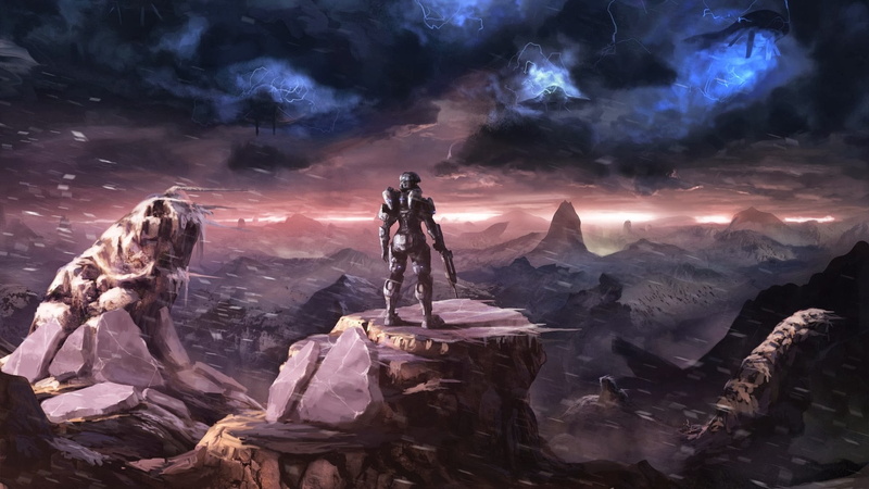 nature, sculpture, video games, 1080P, cloud - sky, environment, Covenant, scenics - nature, art and craft, statue, travel destinations, Halo, rock formation