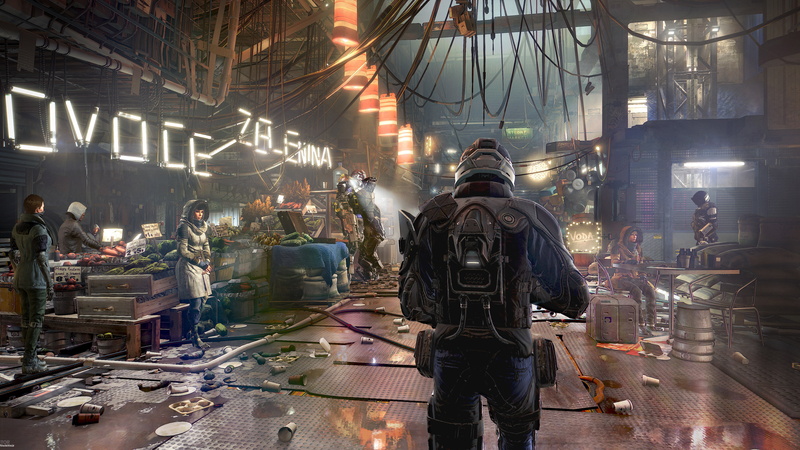 occupation, street, economy, night, people, architecture, city, three quarter length, Gameplay, full length, outdoors, Mankind, Deus, building exterior