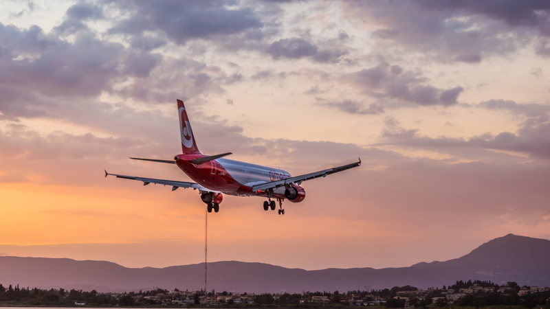 nature, fly, no people, air berlin, arrive, kratikos aerolimenas kerkiras ioannis kapodistria, outdoors, αεροπλάνο, αεροπλανο, beauty in nature, arival