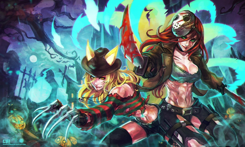 anime, underwater, female, Katarina, sculpture, no people, League of Legends, character, art and craft, arts culture and entertainment, animal wildlife